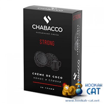 Бестабачная смесь для кальяна Chabacco Creme De Coco (Чайная смесь Чабако Кокос и Сливки) Strong 50г - фото 1